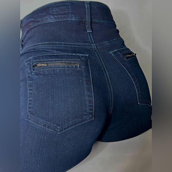 AG Adriano Goldschmied Zuri Moto Zipper High-Rise Skinny Blue Jeans Sz 27 New - Picture 2 of 16